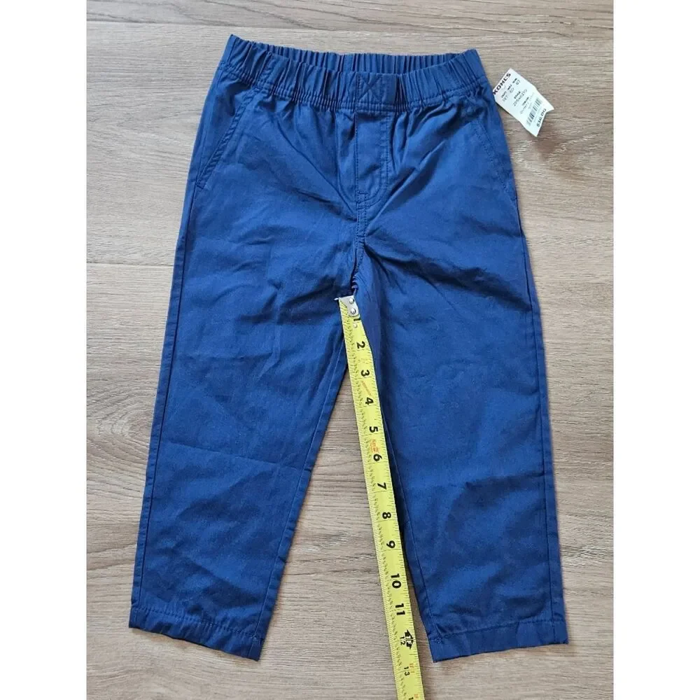 Carter's Boys Navy Elastic-Waist Casual Pants Size 3T